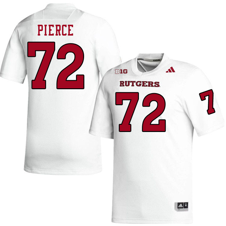 Men #72 Hollin Pierce Rutgers Scarlet Knights 2024 College Football Jerseys Stitched-White